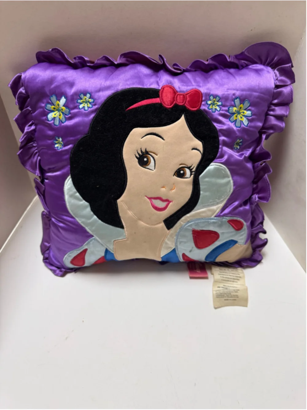 Disney Snow White Accent Pillow 12” x 12” Purple & Blue